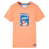 Vidaxl Child's Shirt avec manches courtes 128 Néonoranje - afbeelding 1