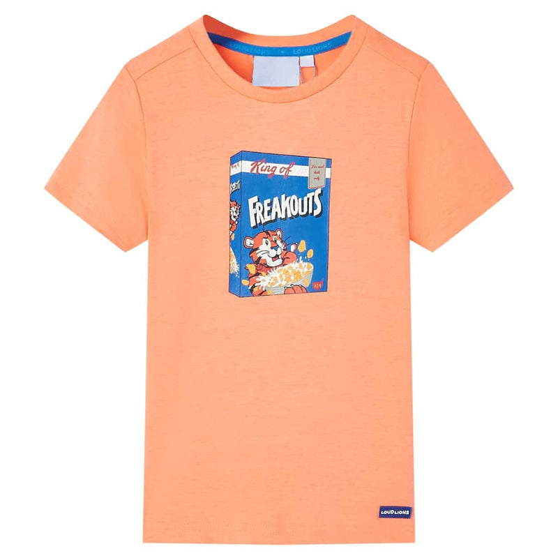 Vidaxl Child's Shirt avec manches courtes 128 Néonoranje