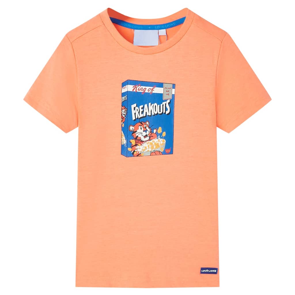 Vidaxl Child's Shirt avec manches courtes 140 Néonoranje