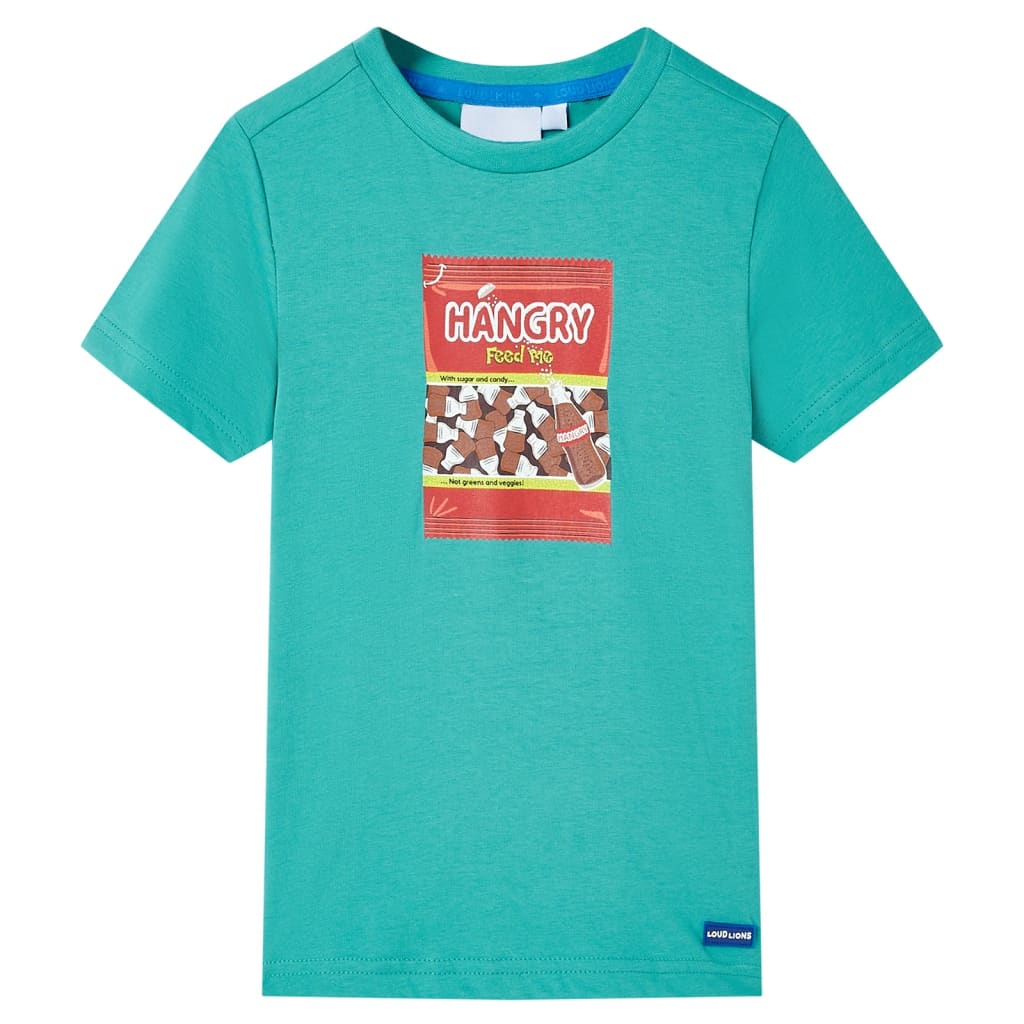 Vidaxl Child's Shirt avec manches courtes 116 Couleurs de menthe foncée