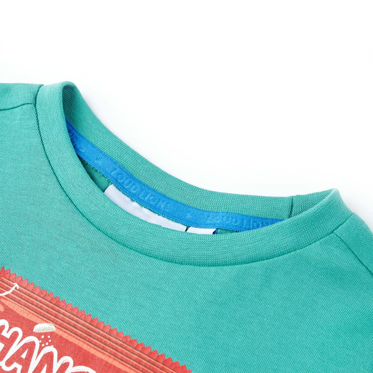 Vidaxl Children's Shirt avec manches courtes 128 Couleur de menthe foncée