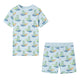 Vidaxl Pyjama pour enfants avec manches courtes 140 bleu clair
