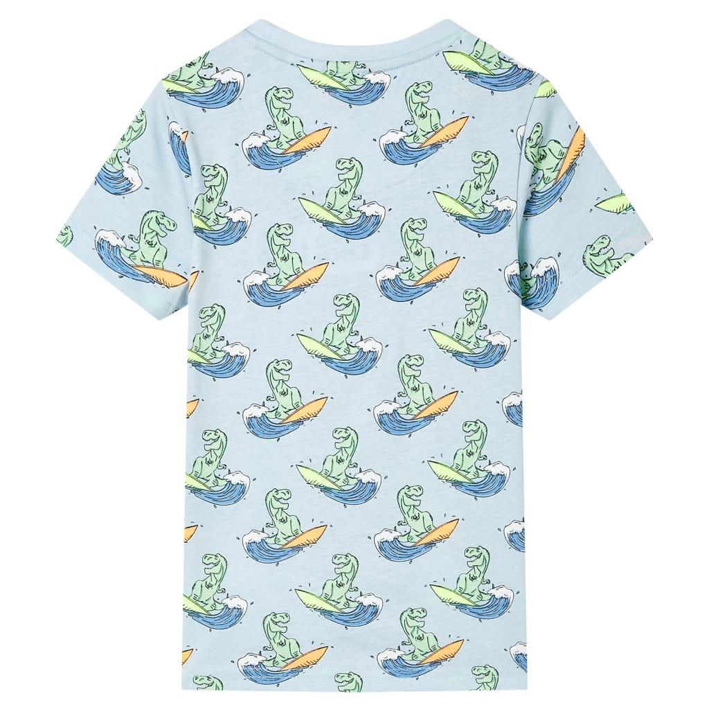 Vidaxl Pyjama pour enfants avec manches courtes 140 bleu clair