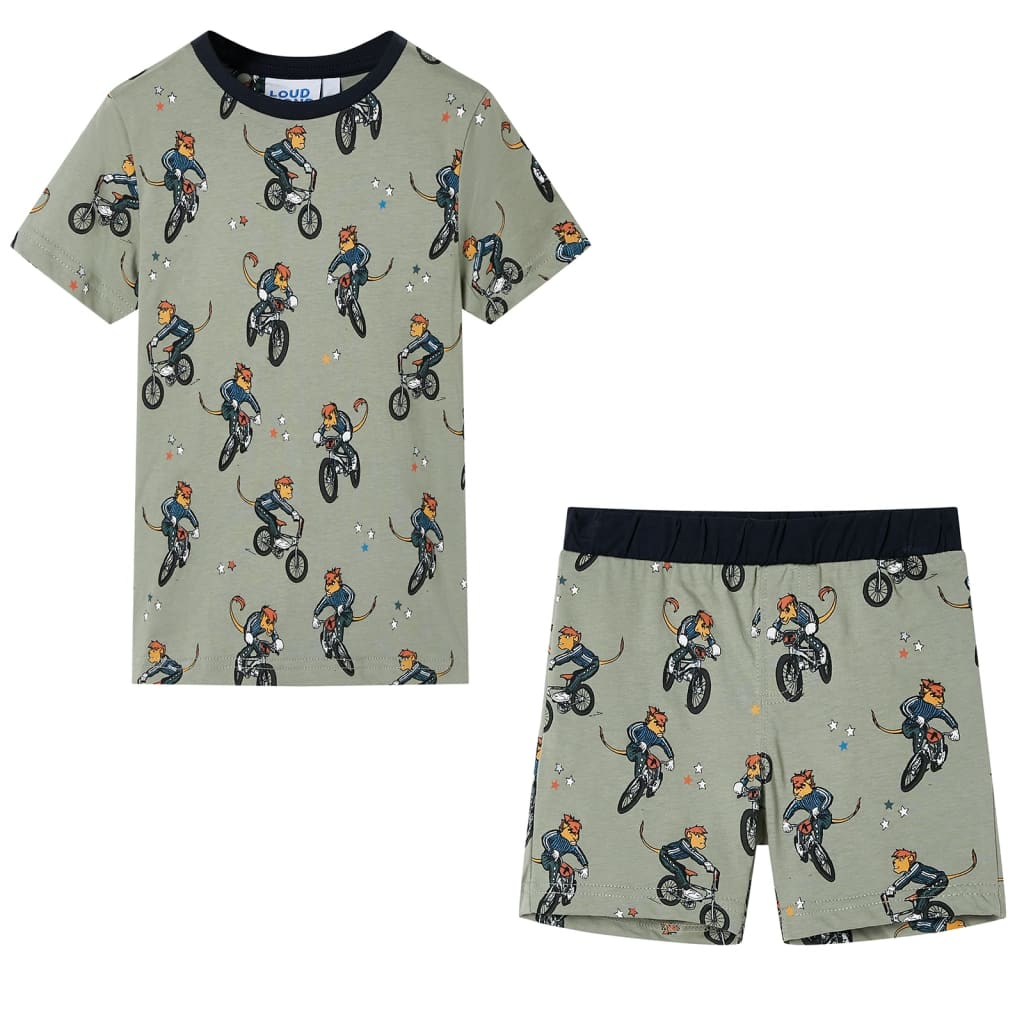 Vidaxl Pyjamas pour enfants avec des manches courtes 116 Lichtkaki