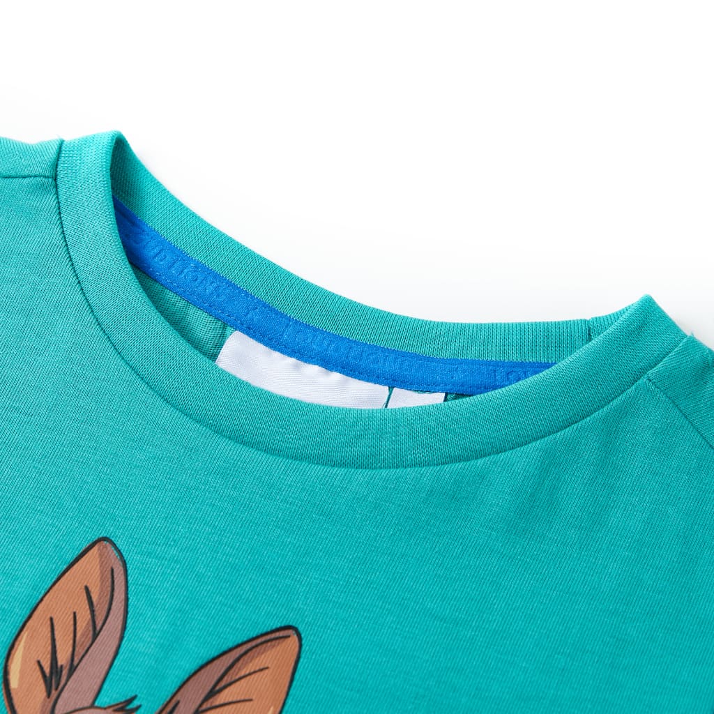 Vidaxl Children's Shirt avec manches courtes 104 Couleur de menthe foncée