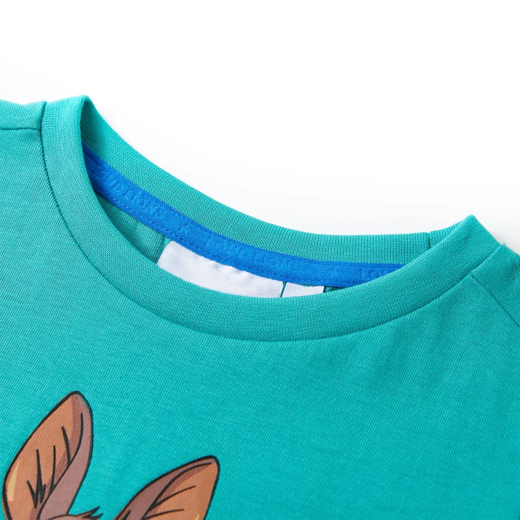 Vidaxl Child's Shirt avec manches courtes 140 Couleur de menthe foncée