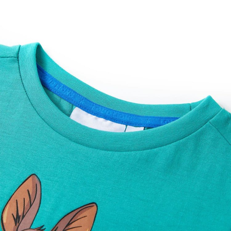 Vidaxl Child's Shirt avec manches courtes 140 Couleur de menthe foncée