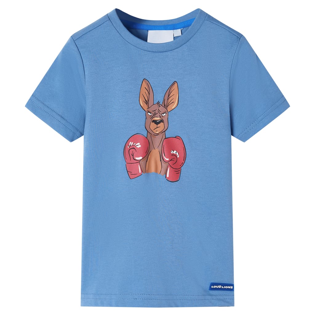 Vidaxl Child's Shirt avec manches courtes 92 Bleu moyen