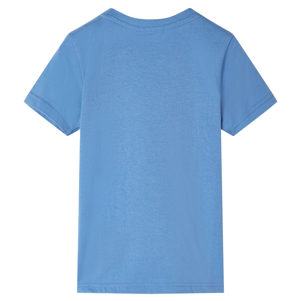 Vidaxl Child's Shirt avec manches courtes 92 Bleu moyen