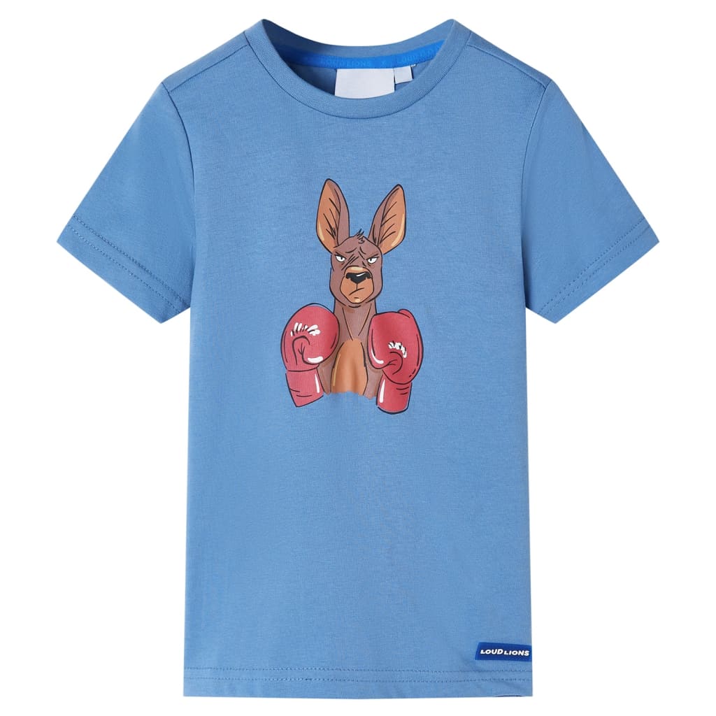 Vidaxl Children's Shirt avec manches courtes 104 Bleu moyen
