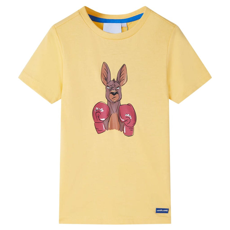 Chemise pour enfants vidaxl avec manches courtes 92 jaune