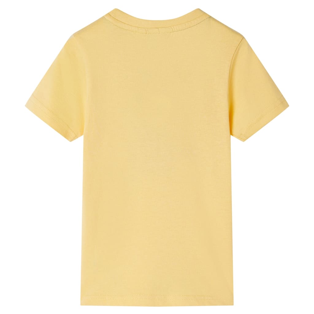 Chemise pour enfants vidaxl avec manches courtes 104 jaune