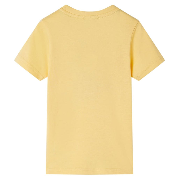 Chemise pour enfants vidaxl avec manches courtes 104 jaune