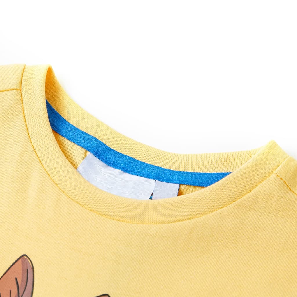 Vidaxl Child's Shirt avec manches courtes 128 jaune