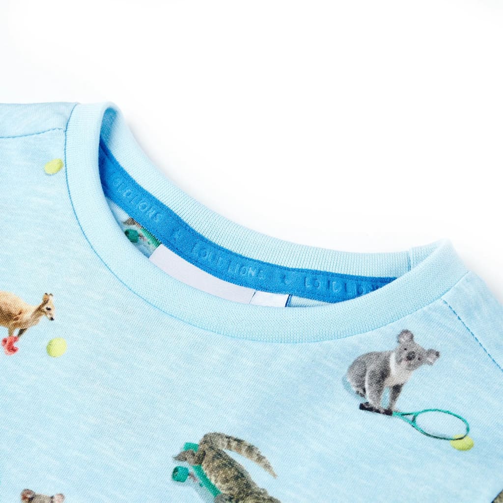Vidaxl Child's Shirt 128 mixte bleu clair