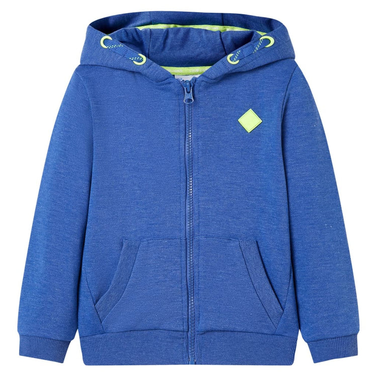 Vidaxl gilet pour enfants avec capuche et rits 92 Bleu mixte