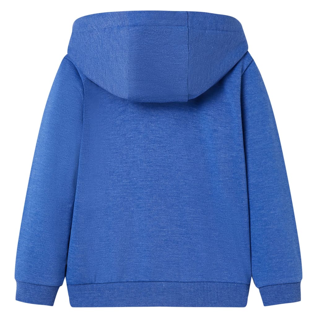 Vidaxl gilet pour enfants avec capuche et rits 92 Bleu mixte