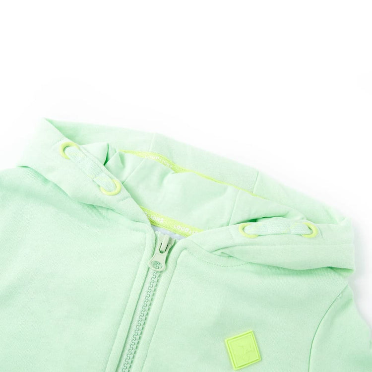 Vidaxl gilet pour enfants avec capuche et fermeture à glissière 104 vert vif