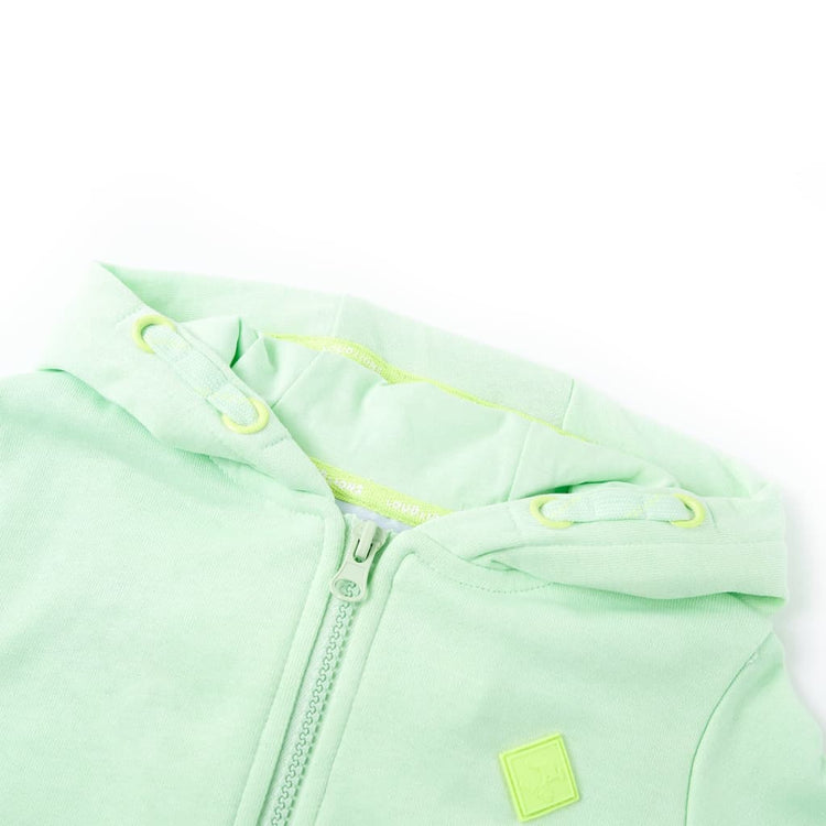 Vidaxl gilet pour enfants avec capuche et zits 128 vert vif
