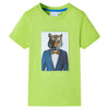 Vidaxl Child's Shirt avec manches courtes 92 limegroen