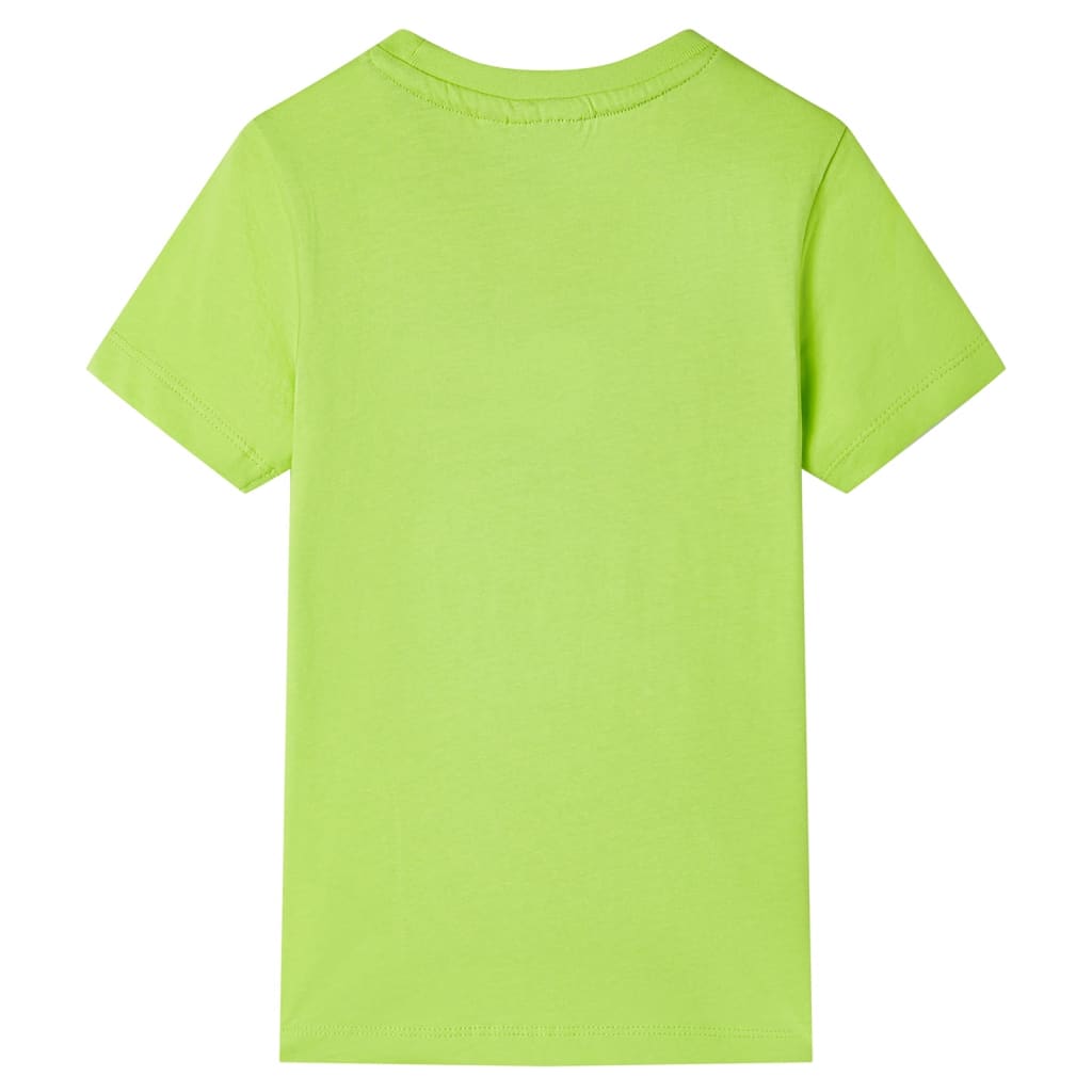 Vidaxl Child's Shirt avec manches courtes 104 limegroen