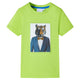 Vidaxl Child's Shirt avec manches courtes 116 limegroen