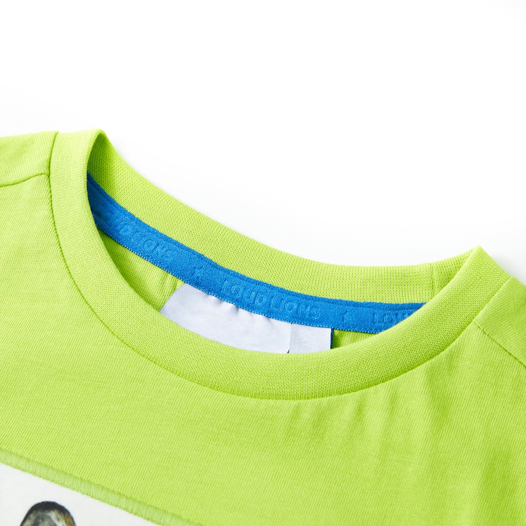 Vidaxl Child's Shirt avec manches courtes 128 limegroen