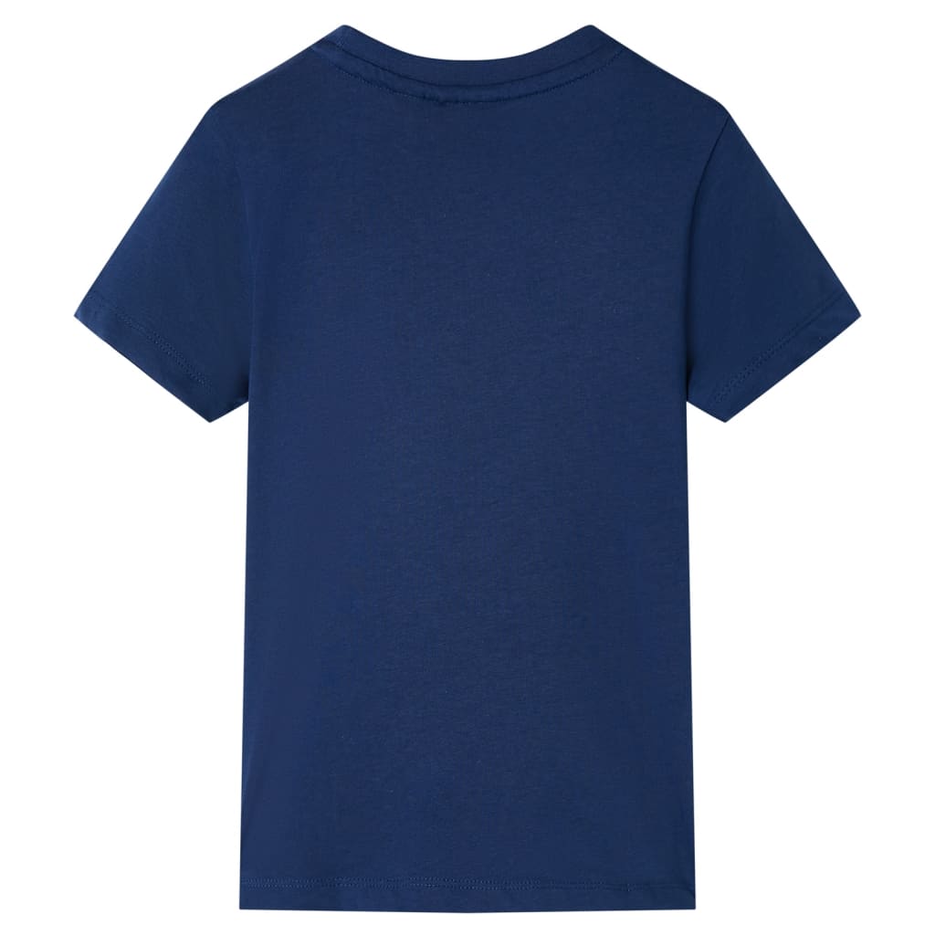 Vidaxl Child's Shirt avec manches courtes 104 bleu foncé