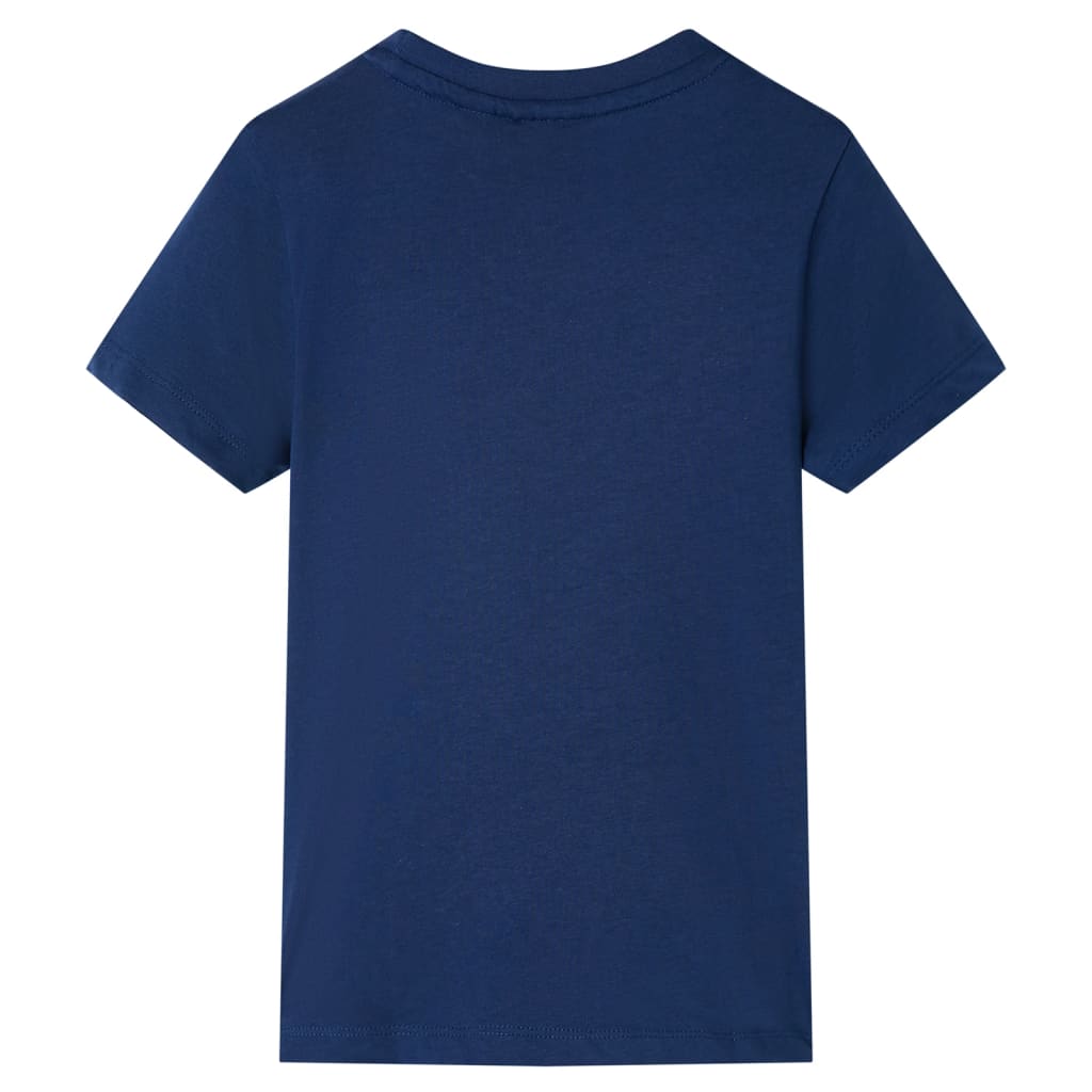 Vidaxl Child's Shirt avec manches courtes 116 bleu foncé