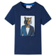 Vidaxl Child's Shirt avec manches courtes 128 bleu foncé