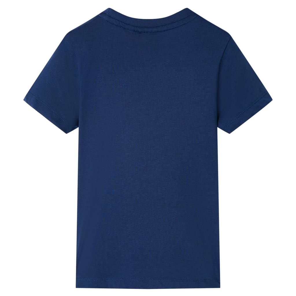 Vidaxl Child's Shirt avec manches courtes 128 bleu foncé