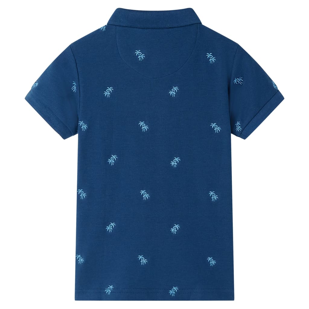Vidaxl Polo pour enfants 116 bleu foncé