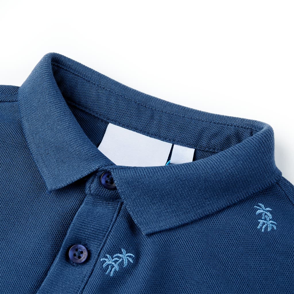 Vidaxl Polo pour enfants 116 bleu foncé