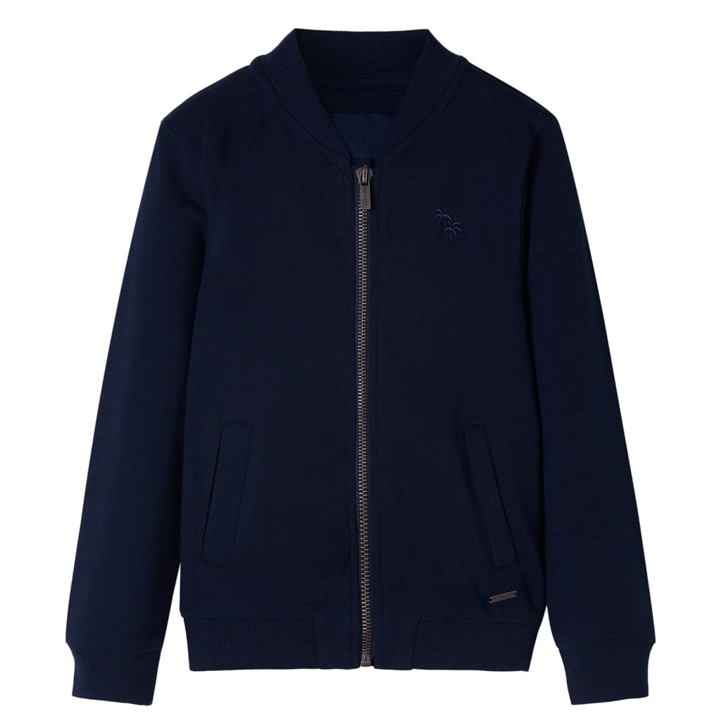 Vidaxl gilet pour enfants avec rits 116 bleu marine
