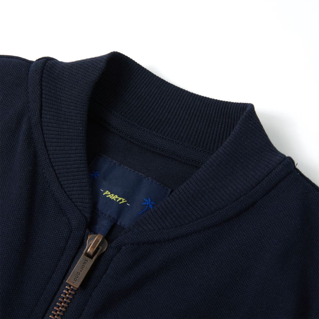 Vidaxl gilet pour enfants avec rits 116 bleu marine