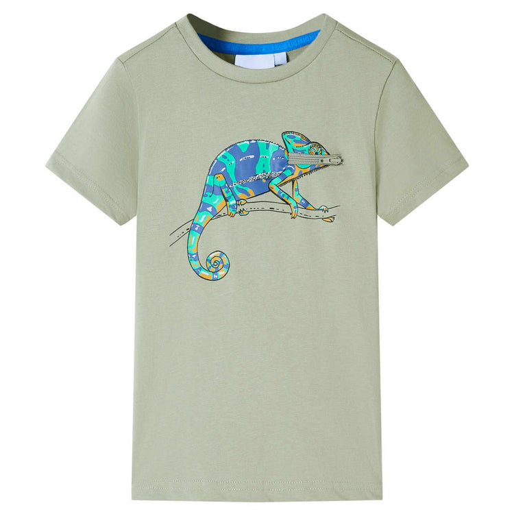 Vidaxl Children's Shirt avec manches courtes 104 Kakikentig léger