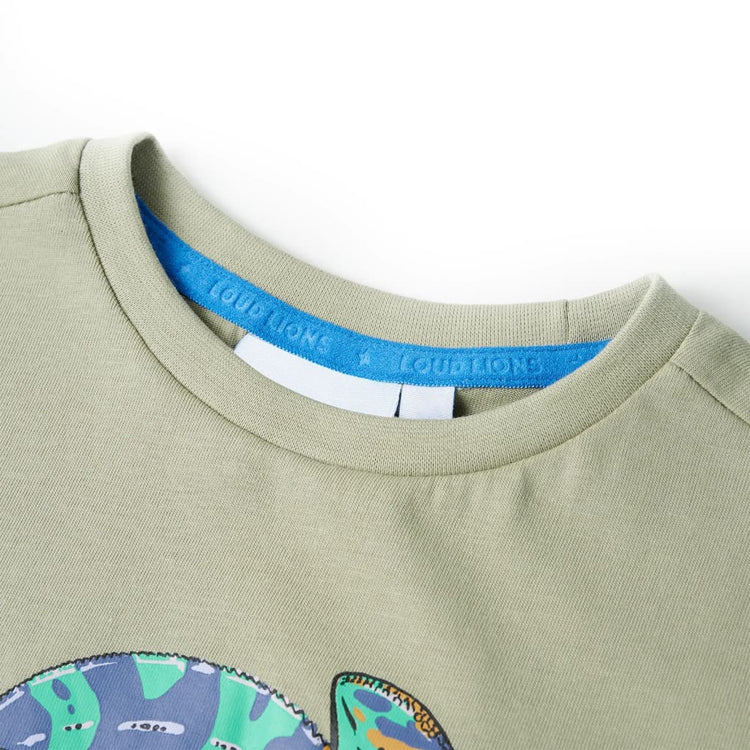 Vidaxl Children's Shirt avec manches courtes 128 Kakikientig léger