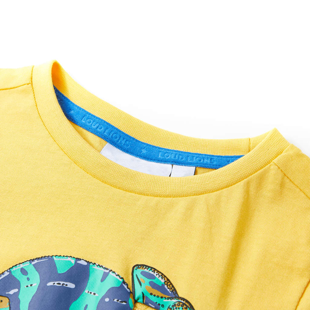 Vidaxl Child's Shirt avec manches courtes 140 Copper clair colorés