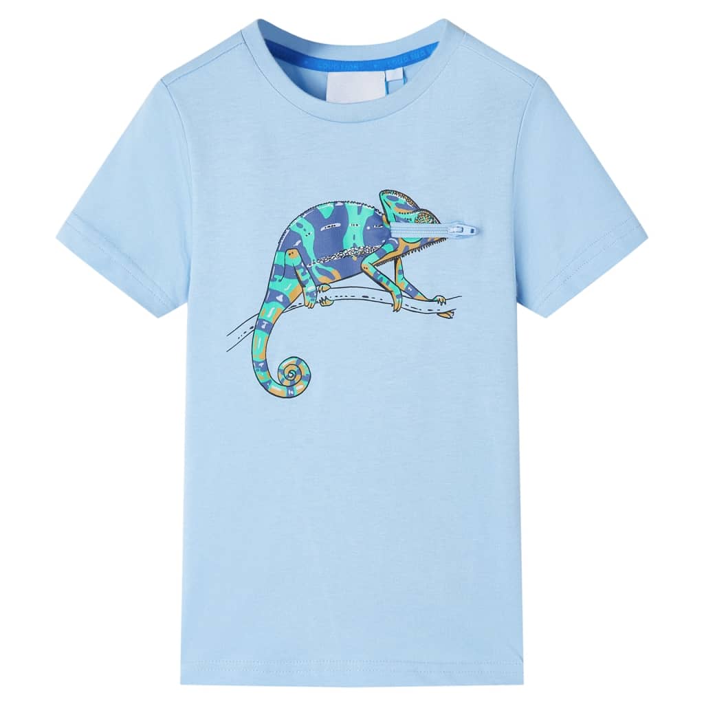 Vidaxl Child's Shirt avec manches courtes 128 bleu clair