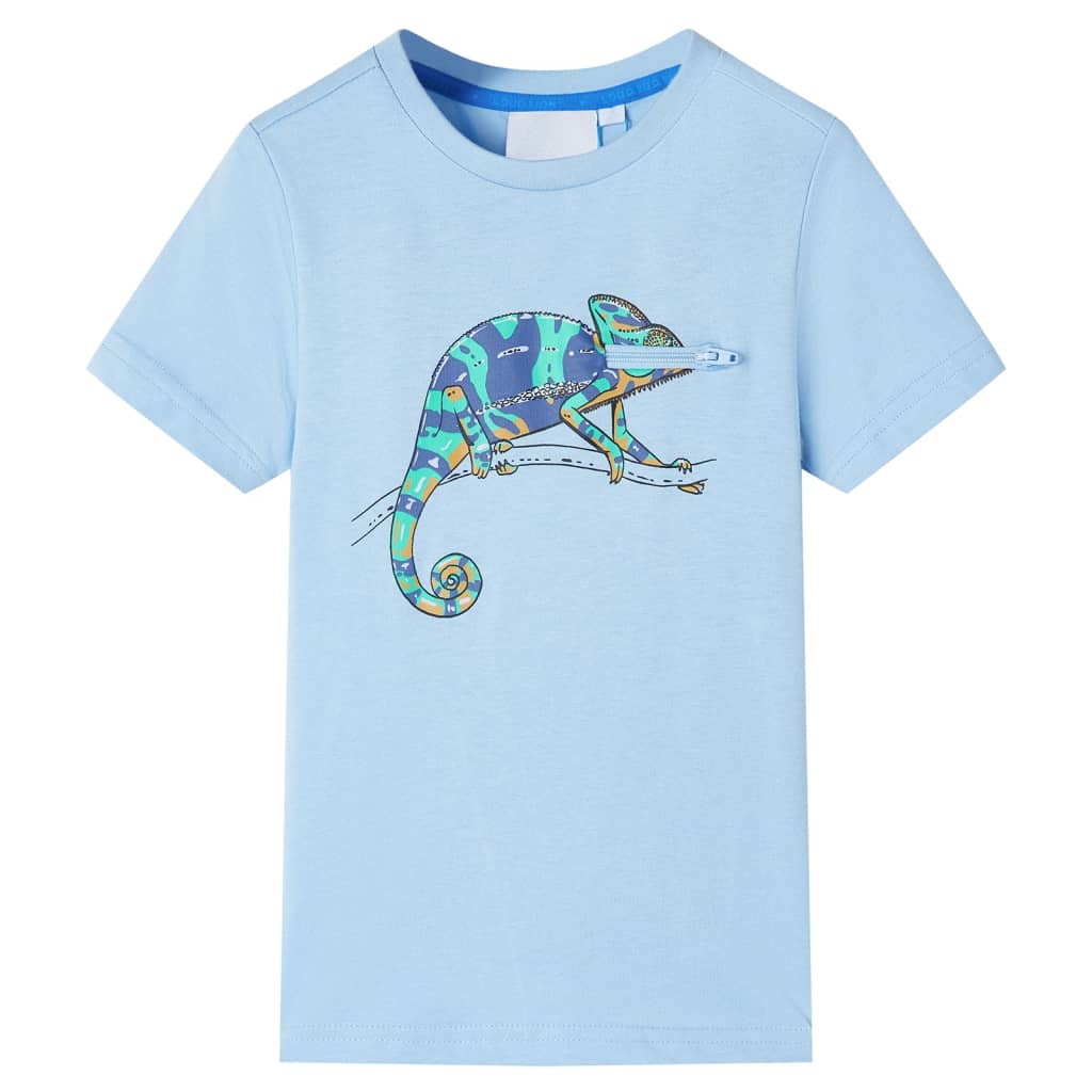 Vidaxl Child's Shirt avec manches courtes 140 bleu clair
