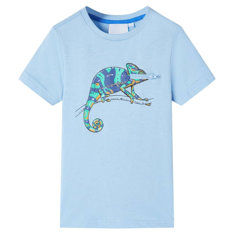 Vidaxl Child's Shirt avec manches courtes 140 bleu clair