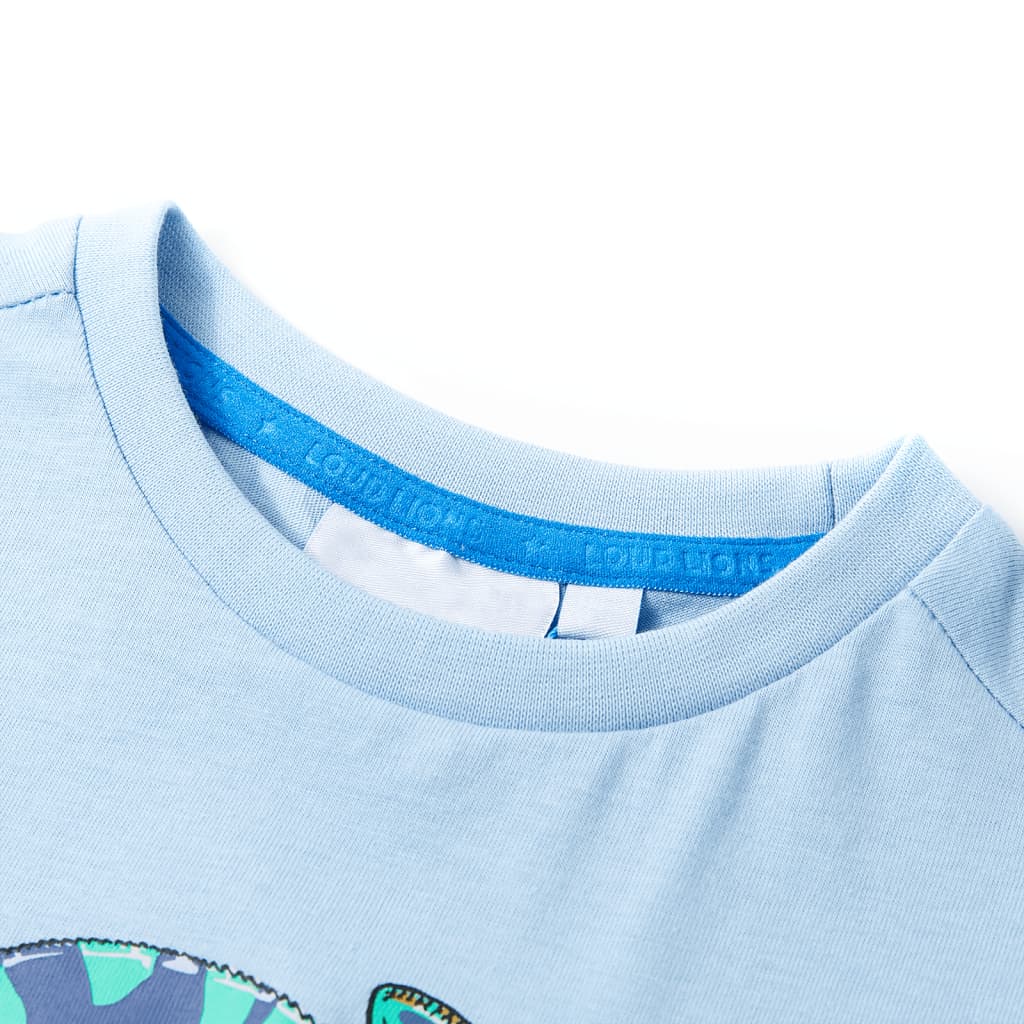 Vidaxl Child's Shirt avec manches courtes 140 bleu clair