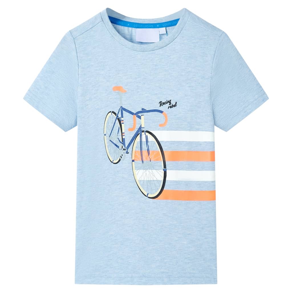 Vidaxl Child's Shirt 92 mélangé bleu doux