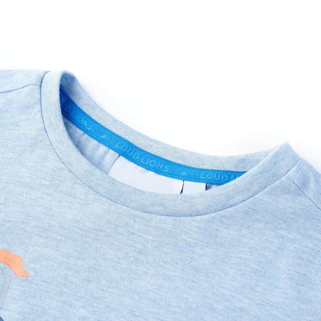 Vidaxl Child's Shirt 92 mélangé bleu doux