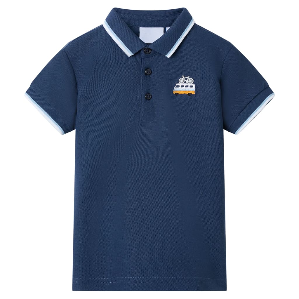 Vidaxl Polo pour enfants 92 bleu foncé