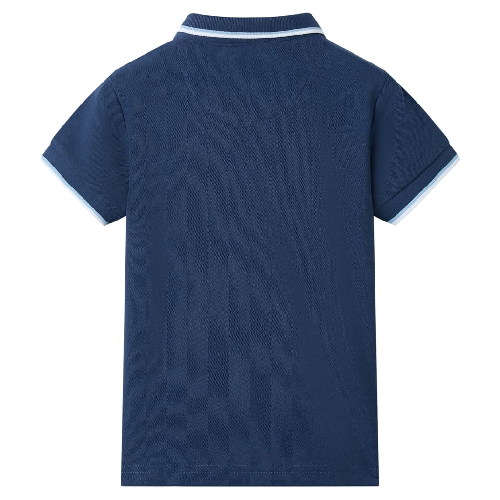 Vidaxl Polo pour enfants 116 bleu foncé