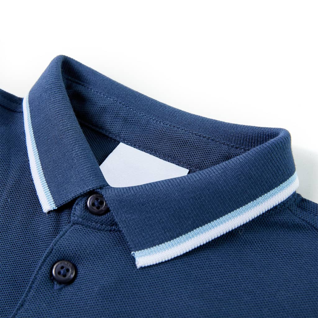 Vidaxl Polo pour enfants 128 bleu foncé