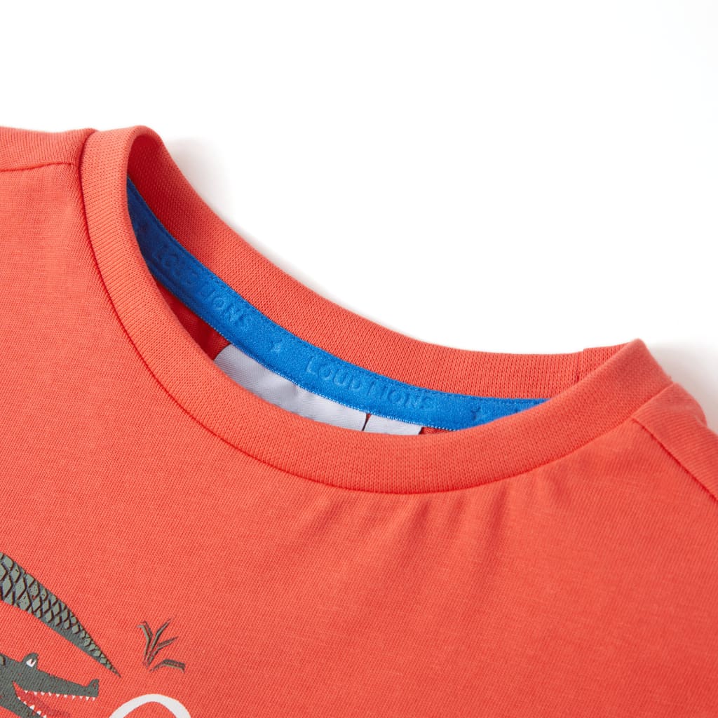 Vidaxl Child's Shirt avec manches courtes 116 rouge clair