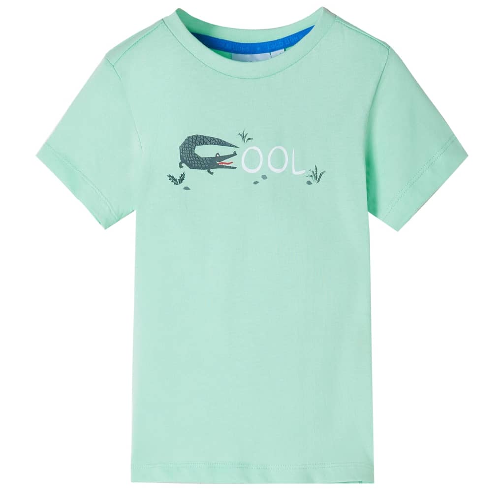 Vidaxl Child's Shirt avec manches courtes 92 vert clair