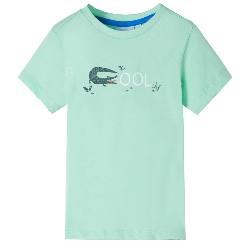 Vidaxl Child's Shirt avec manches courtes 104 vert clair